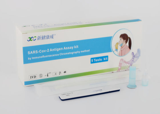 Nasopharynx IVD COV-2 Assay Kit , 5 หรือ 25 หรือ 50 ชิ้น/กล่อง COVID-19 Ag Card